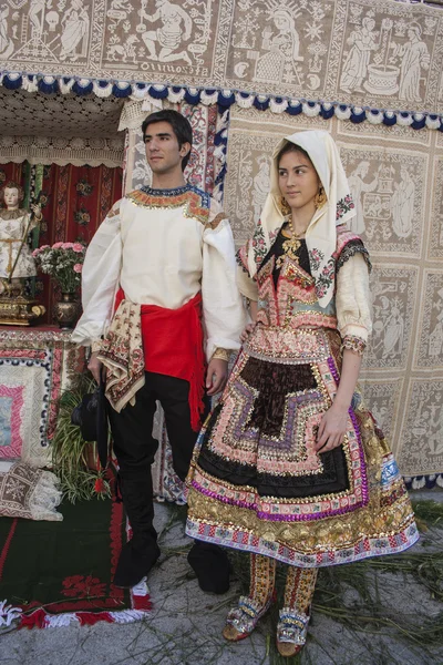 Costumi Lagarterana, Lagartera Toledo, Spagna — Foto Stock