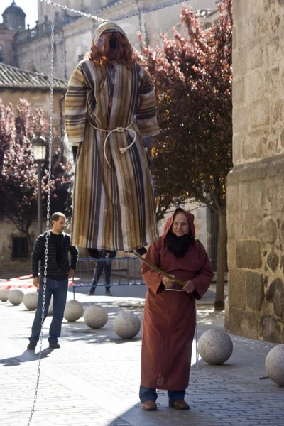 Quema tradicional de Judas en Talavera Toledo, España — Foto de Stock