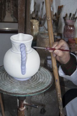 Resim bir sürahi sanatkâr potter