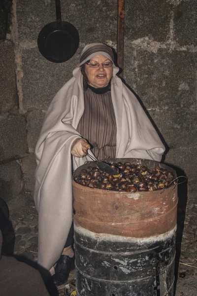Living Nativity Christmas Navamorcuende, Toledo, Spain, — Stock Photo, Image