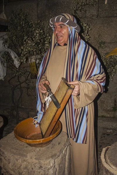 Presepe vivente Natale Navamorcuende, Toledo, Spagna , — Foto Stock