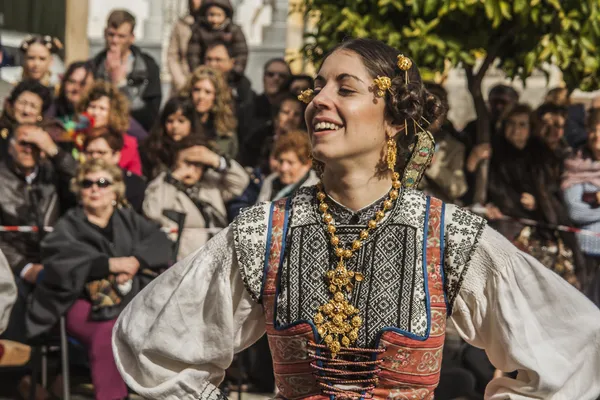 Traditional celebrations Carnaval de Animas, Valdeverdeja, Toledo, Spain — Stock Photo, Image