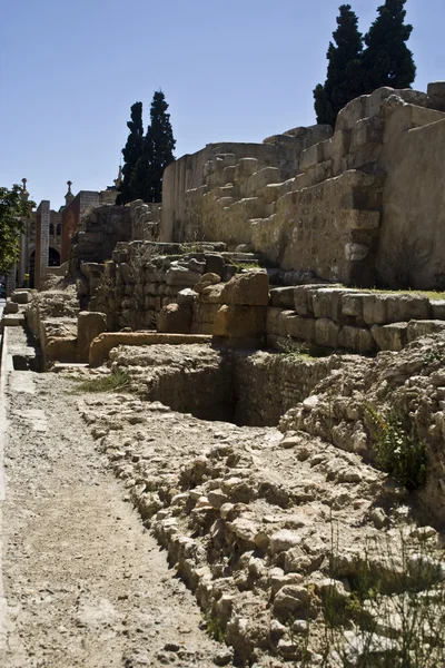 Caesaraugusta römische Mauern, römische Überreste in der Stadt Zaragoza, Spanien, — Stockfoto