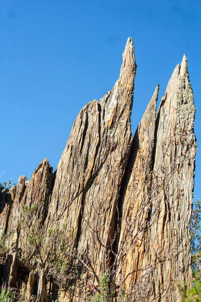 西班牙Sierra Gredos的地质悬崖 — 图库照片