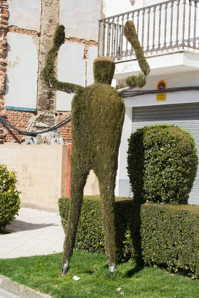 Skulpturen Und Gärten Mit Hecken Landschaftskunst Losar Vera Caceres Extremadura — Stockfoto