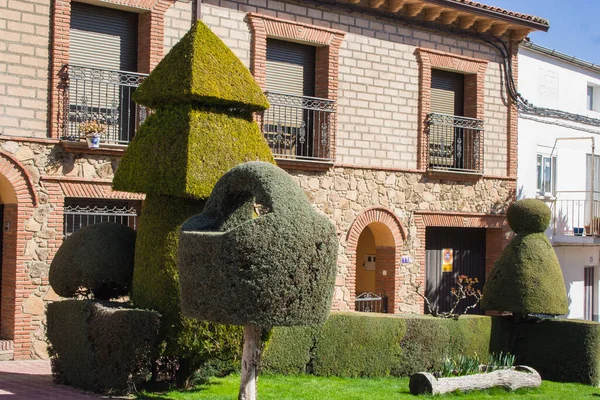 Esculturas Jardins Com Sebes Arte Topiária Losar Vera Cáceres Extremadura — Fotografia de Stock