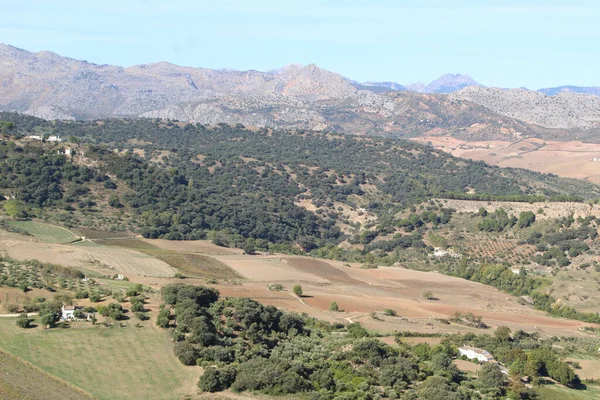 Ronda Bir Uçurum Manzarası Malaga Spanya Güzel Manzara — Stok fotoğraf