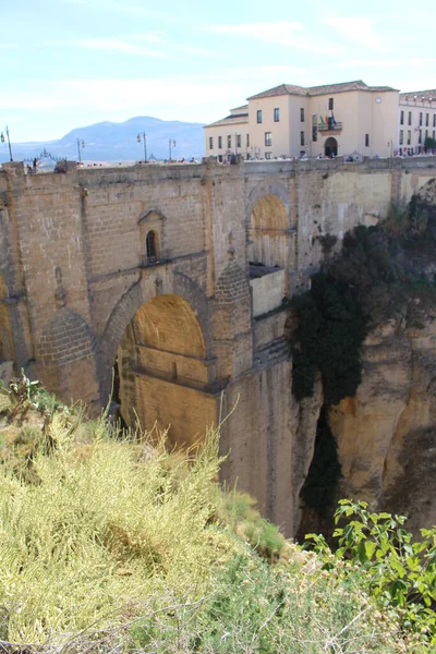 Antigo Edifício Rua Cidade Ronda Málaga Espanha — Fotografia de Stock