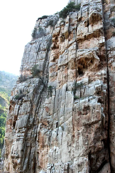 Widok Most Górach Camino Del Rey Malaga Hiszpania — Zdjęcie stockowe