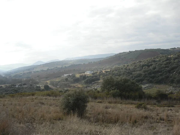 Paisagem Das Montanhas Norte Los Mnortes Toledo — Fotografia de Stock