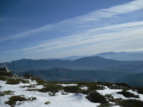 Gredoská Horská Trasa Spoustou Sněhu Ledu — Stock fotografie