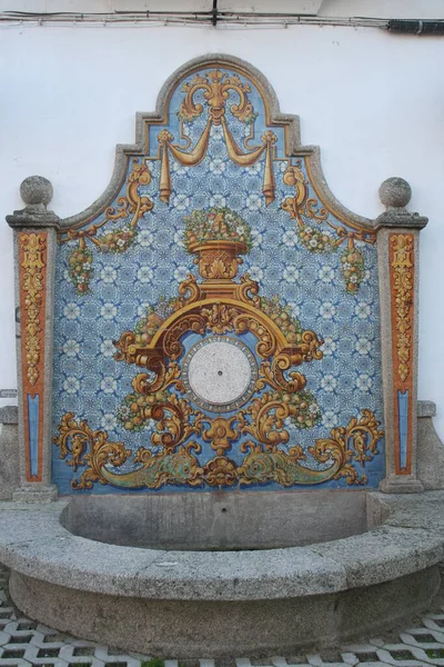 Détails Céramique Une Fontaine Talavera Reina — Photo