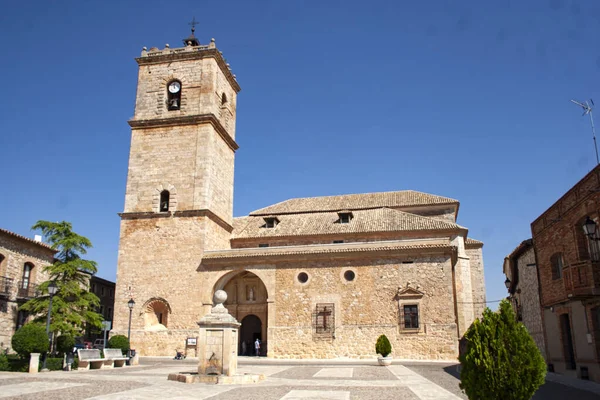 Parish Church Toboso Toledo Spain — стокове фото
