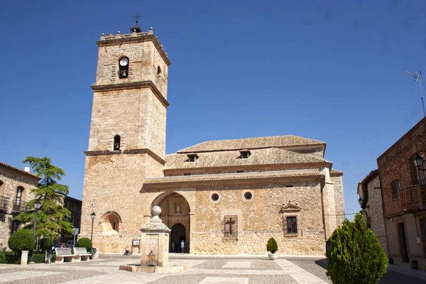 Toboso Plébániatemplom Toledo Spanyolország — Stock Fotó