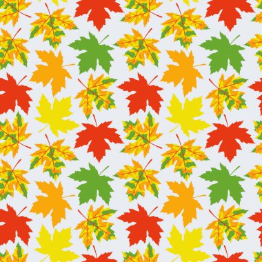 Akçaağaç sonbahar yaprakları. Herhangi bir kullanım için kusursuz desen.