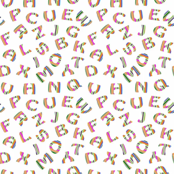 Fond Sans Couture Lettres Alphabet Anglais Lettres Rayées Sur Fond — Image vectorielle