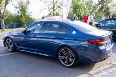 Galati, Romanya - 15 Eylül 2021 BMW M5 Serisi M550i xdrive