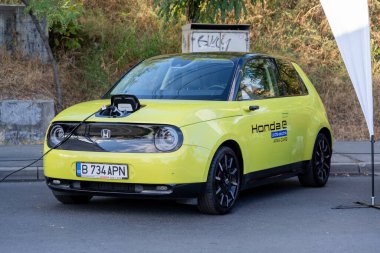 Galati, Romania - September 15, 2021: 2021 Honda-e electric car