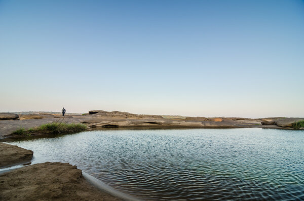 Sampanbok in Mekong River, Ubon Ratchathani, Thailand