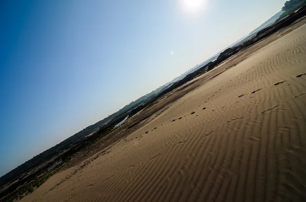 Пісок в Sampanbok в річки Меконг — стокове фото