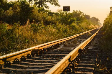 Demiryolu ve gündoğumu