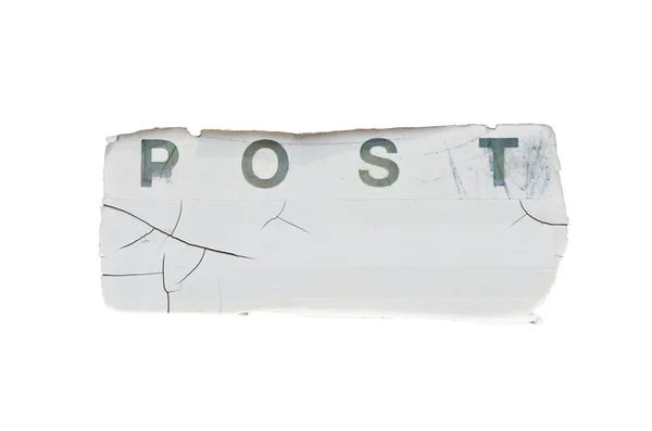 Post etichetta isolata — Foto Stock