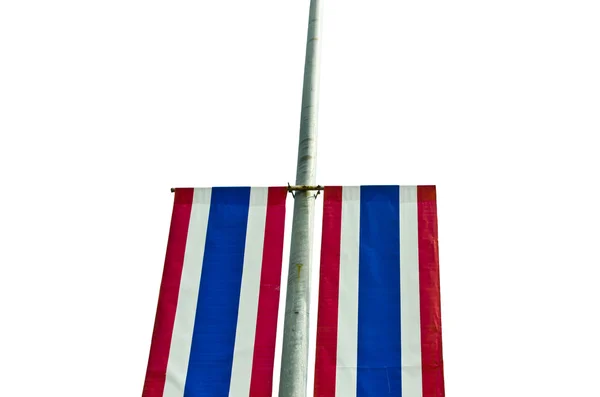 Flaga Tajlandii na białym tle — Zdjęcie stockowe