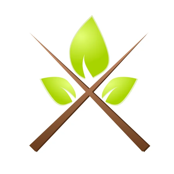 Logo nature vert arbre — Image vectorielle