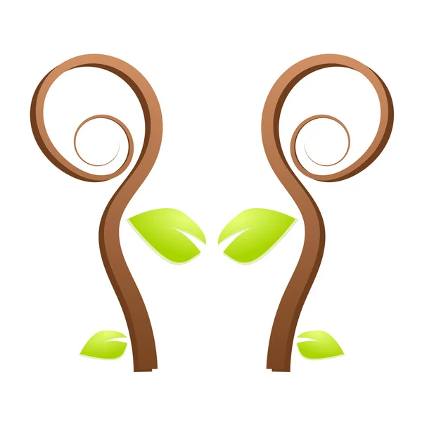 Boom groene natuur logo — Stockvector