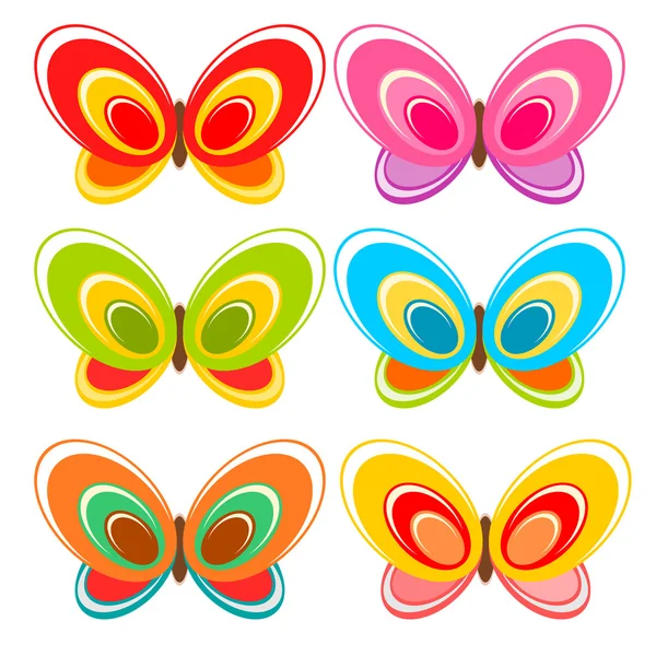 Farbenfroher Schmetterlingsvektor — Stockvektor