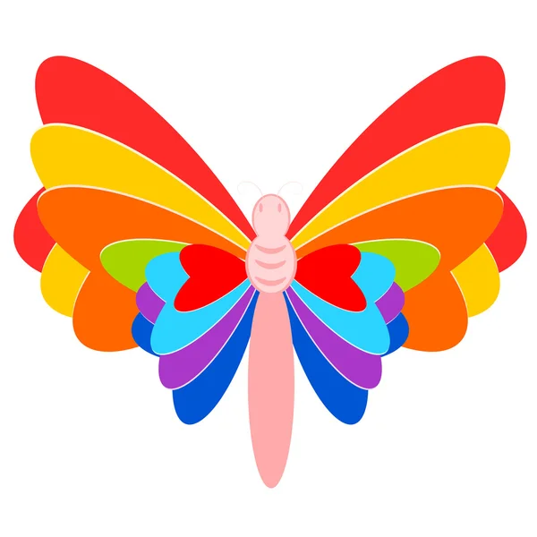Kolorowy motyl wektor — Wektor stockowy
