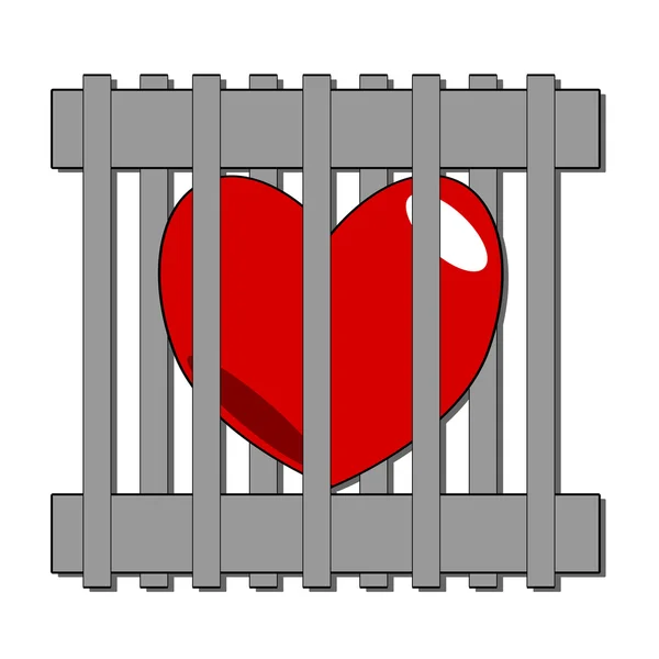 Corazón bloqueo vector — Vector de stock