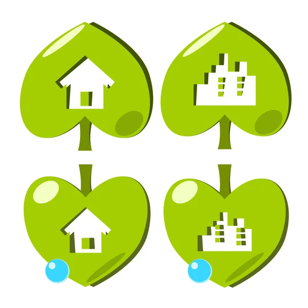 Ícone de ambiente de cidade e casa — Vetor de Stock