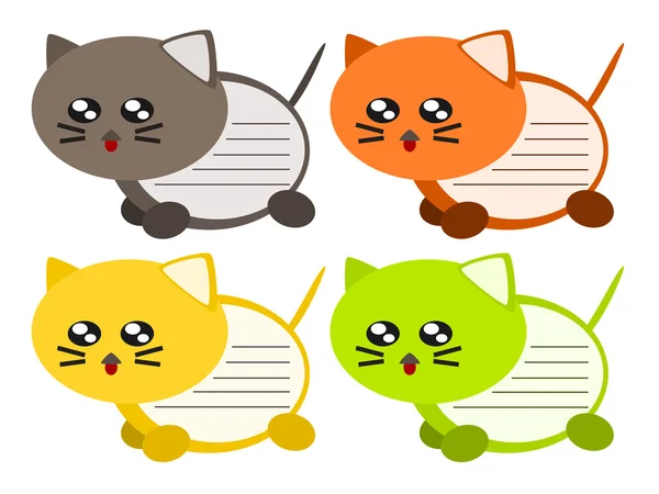 Illustrazione del promemoria del gatto del fumetto — Vettoriale Stock