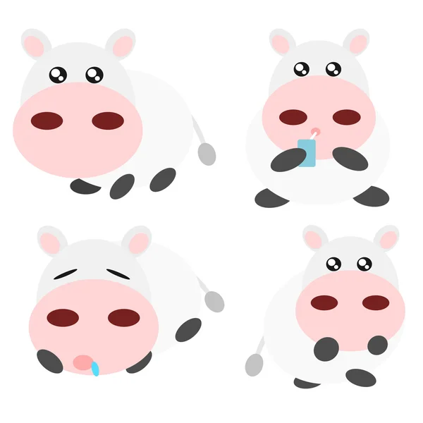 Illustrazione della mucca del fumetto — Vettoriale Stock