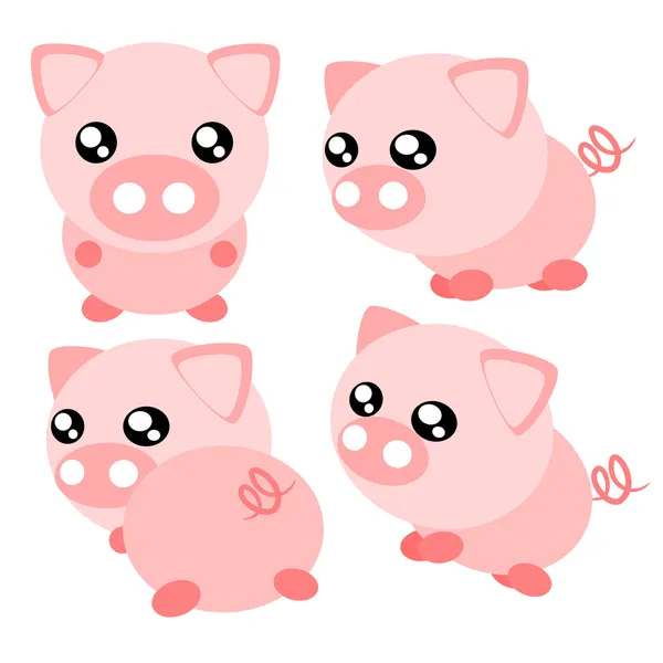 Ilustración de cerdo de dibujos animados — Vector de stock