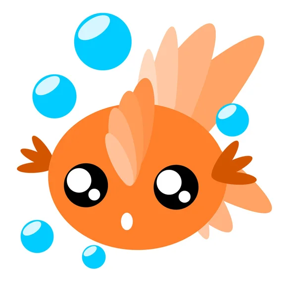 Illustrazione dei pesci rossi dei cartoni animati — Vettoriale Stock