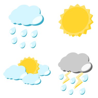 Weather simge illüstrasyon