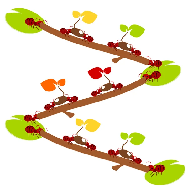 Kırmızı karıncalar kullanıcıya ekip çalışması illüstrasyon