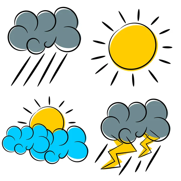 Weather simge illüstrasyon — Stok Vektör