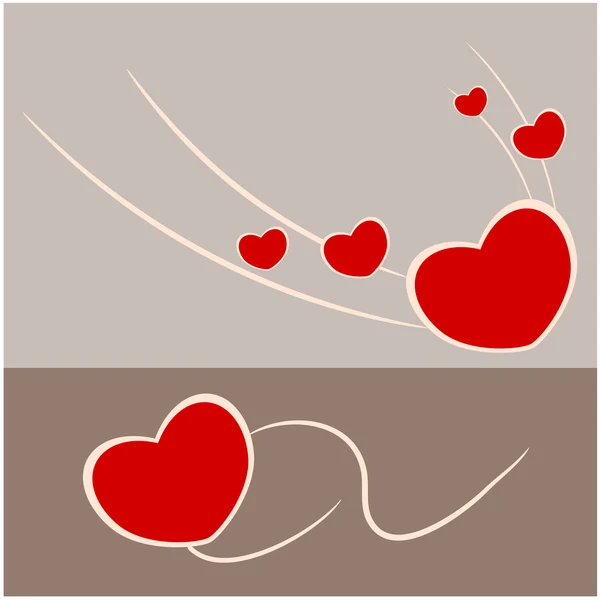 Abstract love and heart — Stock Vector