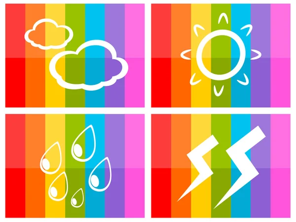 Иконка погоды на цветном фоне — стоковый вектор