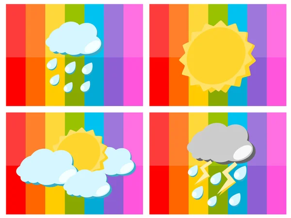 Иконка погоды на цветном фоне — стоковый вектор