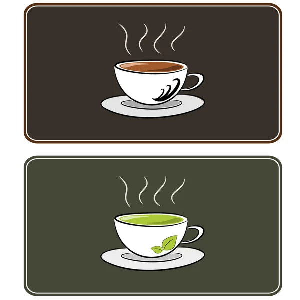 Coffee and tea illustration — Stock Vector