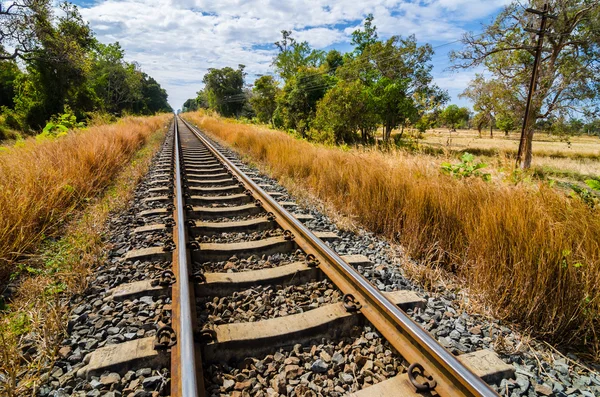 Eisenbahn und Himmel — Stockfoto