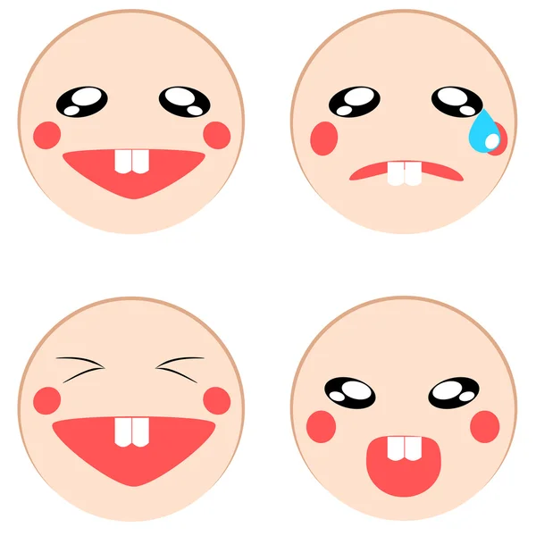 Set vettoriale di icone emotive — Vettoriale Stock