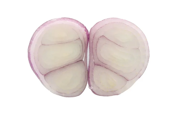 Shallots sliced in white background — Stock Photo, Image