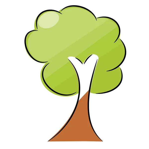 Natur Baum Symbol Illustration — Stockvektor