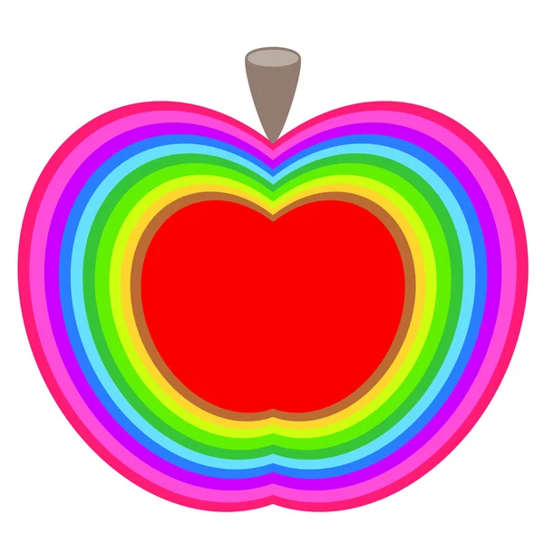 Ilustración colorida de Apple — Archivo Imágenes Vectoriales