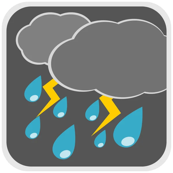 Regen Sturm Wetter Illustration — Stockvektor